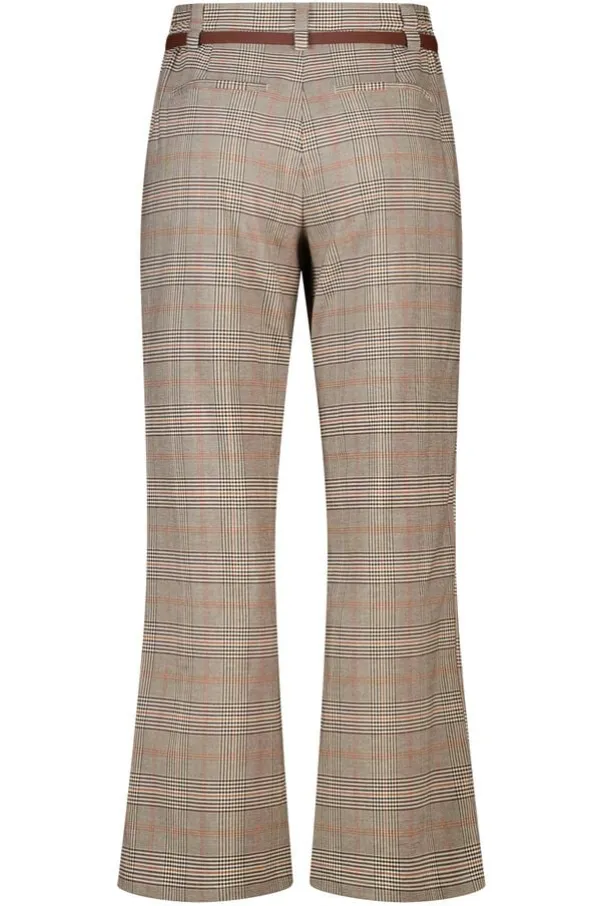 Pantalon à carreaux avec ceinture