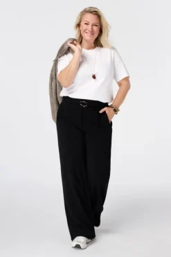 Pantalon droit avec ceinture