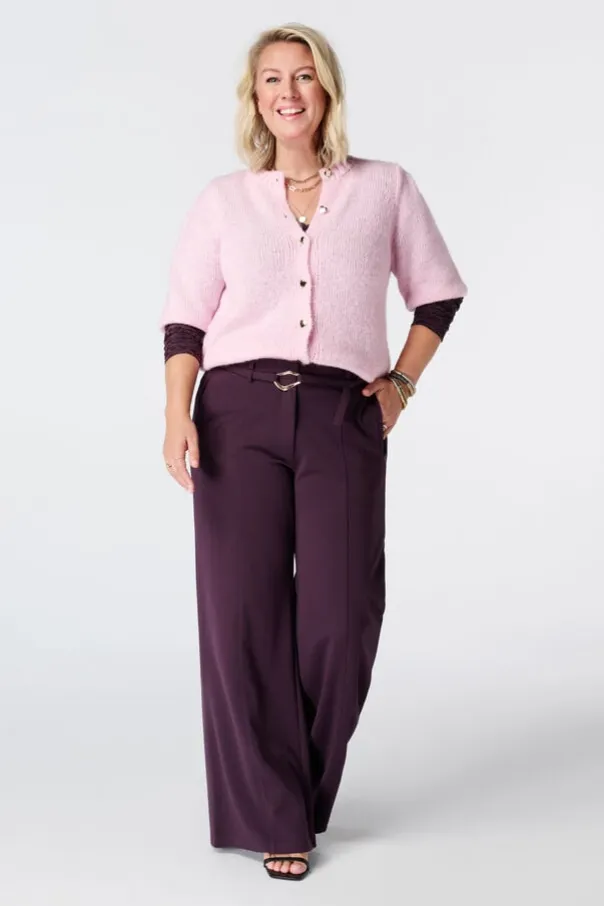 Pantalon droit avec ceinture