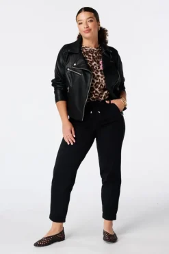 Pantalon fuselé à taille élastique