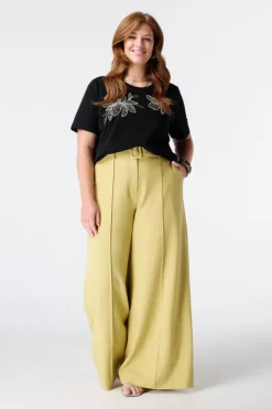 Pantalon large avec ceinture