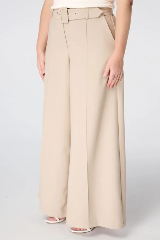 Pantalon large avec ceinture