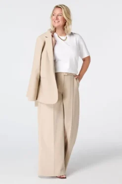 Pantalon large avec ceinture