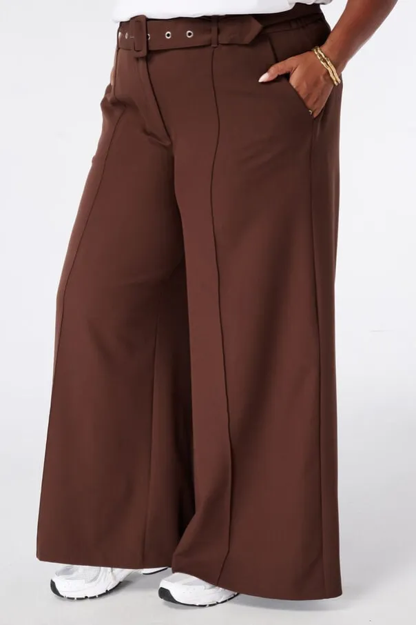 Pantalon large avec ceinture