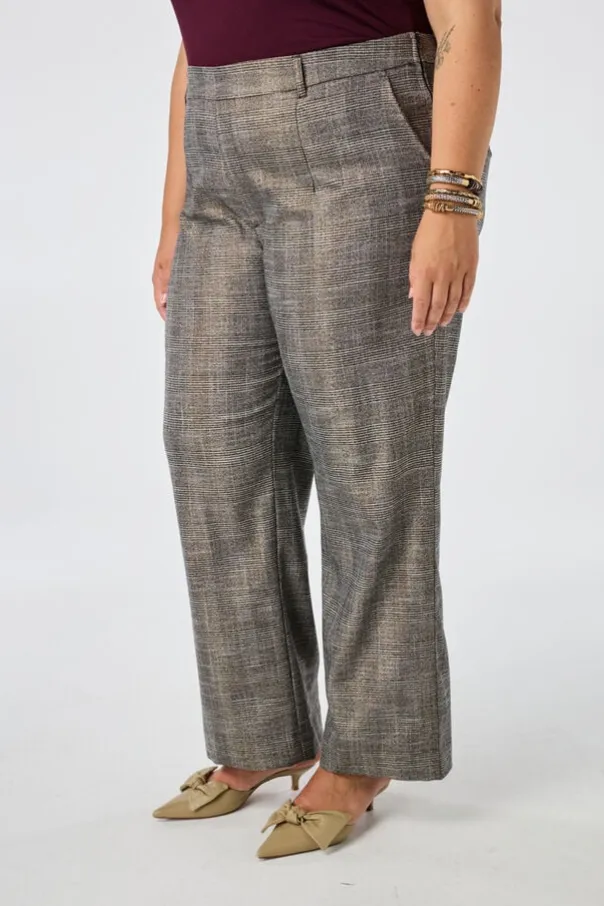 Pantalon large à carreaux