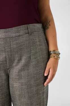 Pantalon large à carreaux