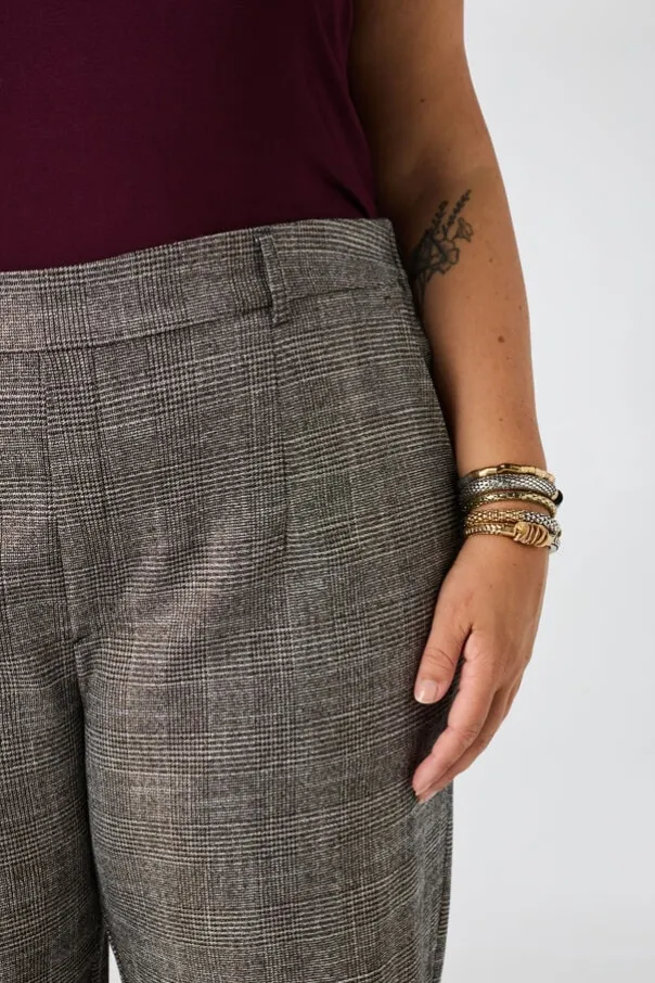 Pantalon large à carreaux