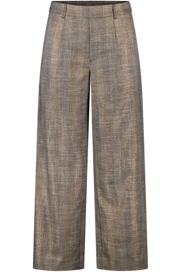 Pantalon large à carreaux