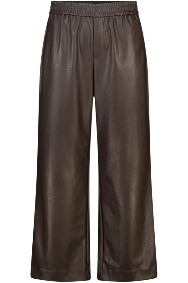 Pantalon large en similicuir