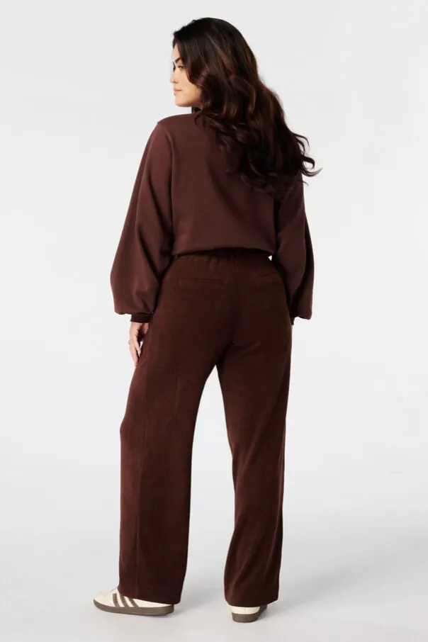 Pantalon large en velours côtelé