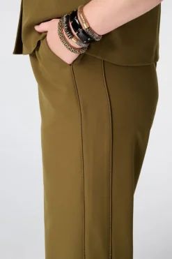 Pantalon large à rayures latérales