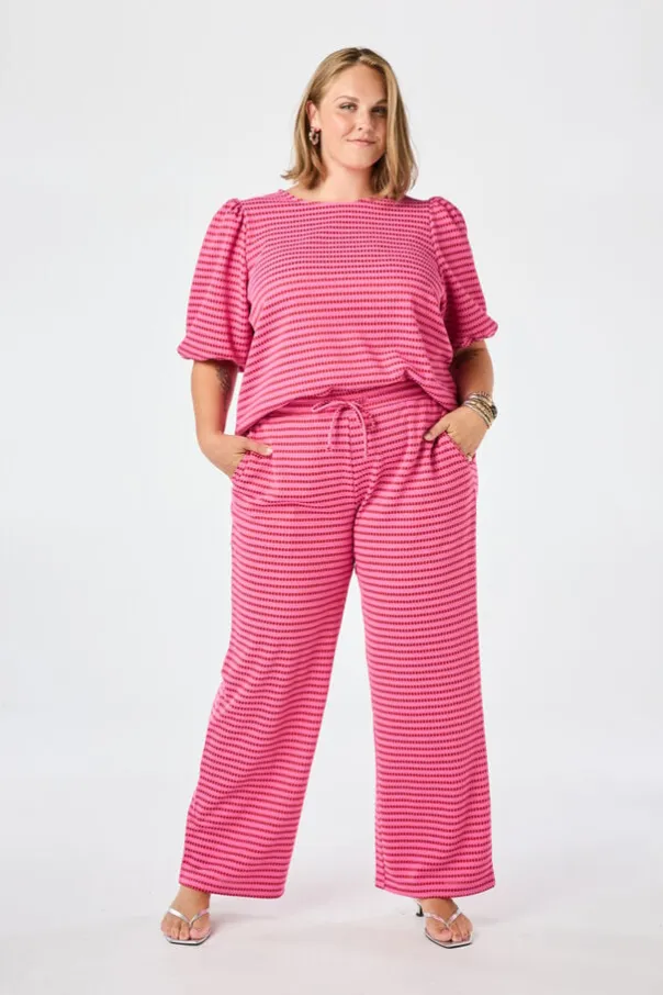 Pantalon large à taille élastique