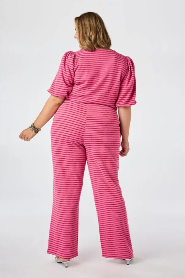 Pantalon large à taille élastique