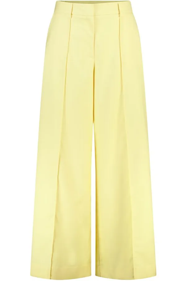 Pantalon wide leg avec coutures décoratives