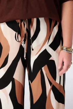 Pantalon wide leg à imprimé