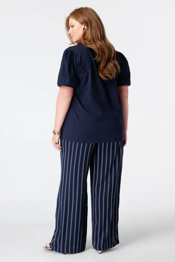 Pantalon wide leg à imprimé