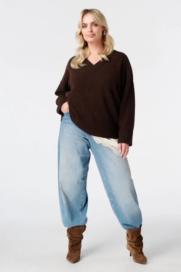 Pull à col en V