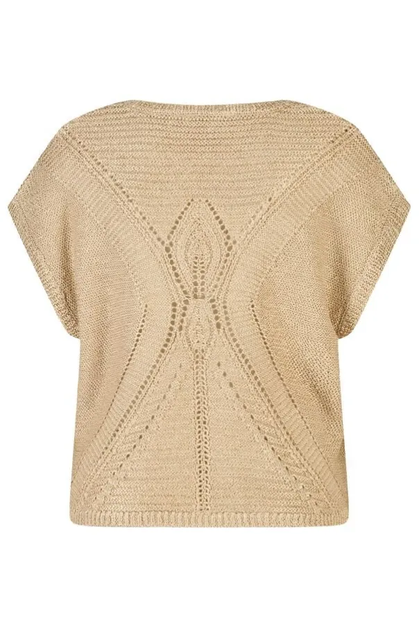 Pull en crochet à manches courtes