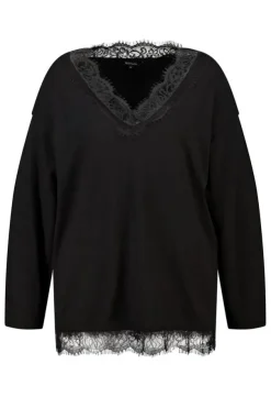 Pull en maille fine avec dentelle
