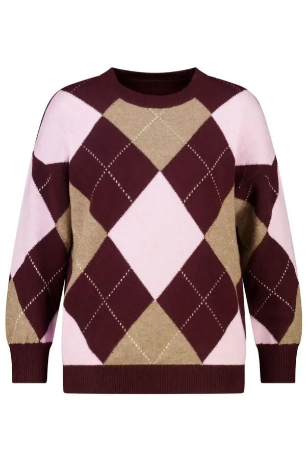Pull à motif à carreaux