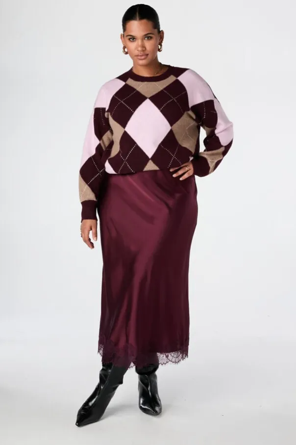 Pull à motif à carreaux