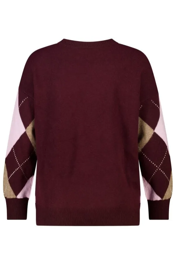 Pull à motif à carreaux