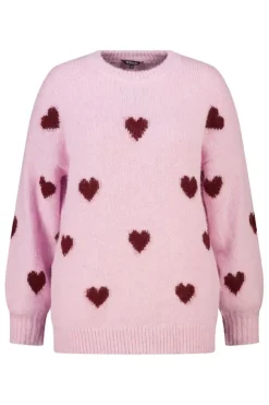 Pull à motif cœurs