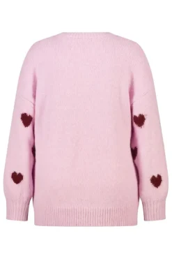 Pull à motif cœurs