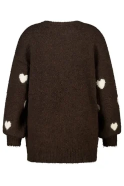 Pull à motif cœurs