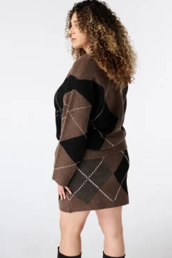 Pull à motif à losanges