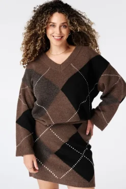 Pull à motif à losanges