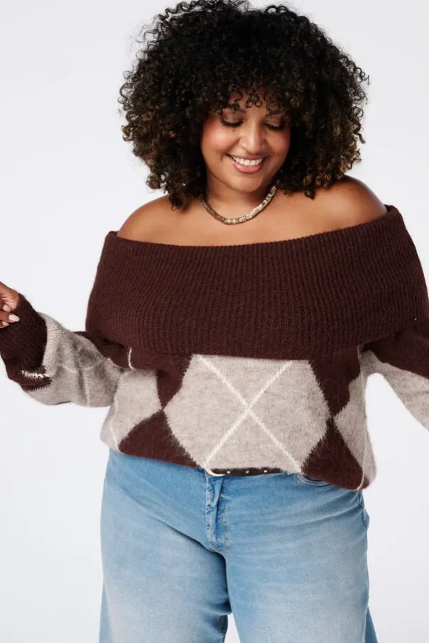 Pull à épaules dénudées