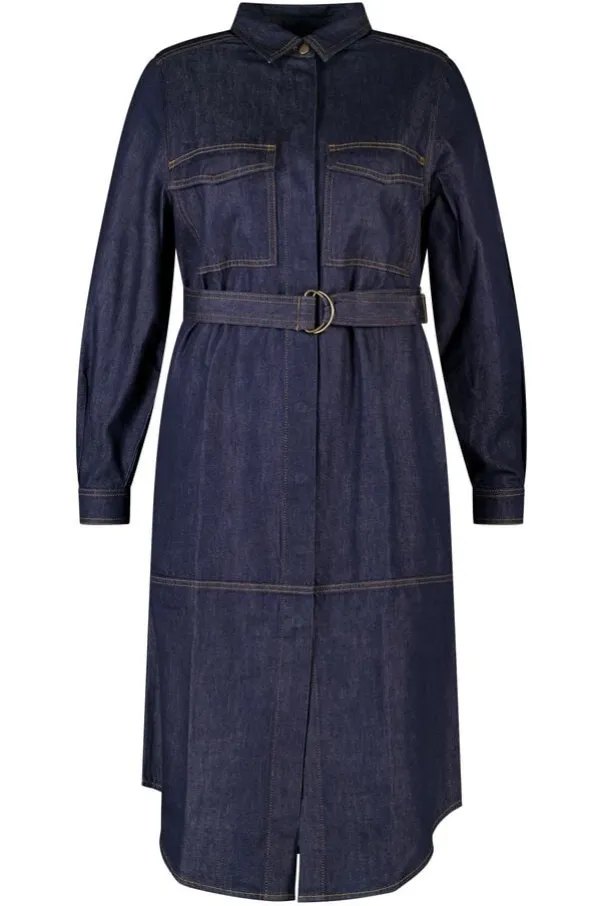 Robe en denim avec ceinture