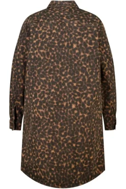 Robe en jean à imprimé animal