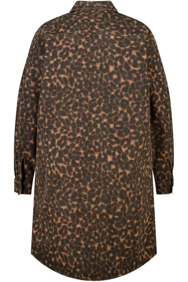 Robe en jean à imprimé animal