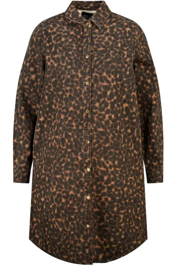Robe en jean à imprimé animal