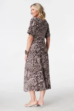 Robe maxi avec imprimé