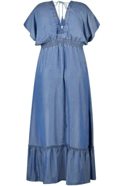 Robe maxi effet denim
