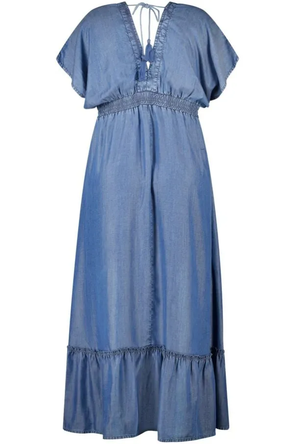 Robe maxi effet denim