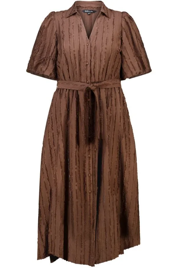 Robe midi à ceinture