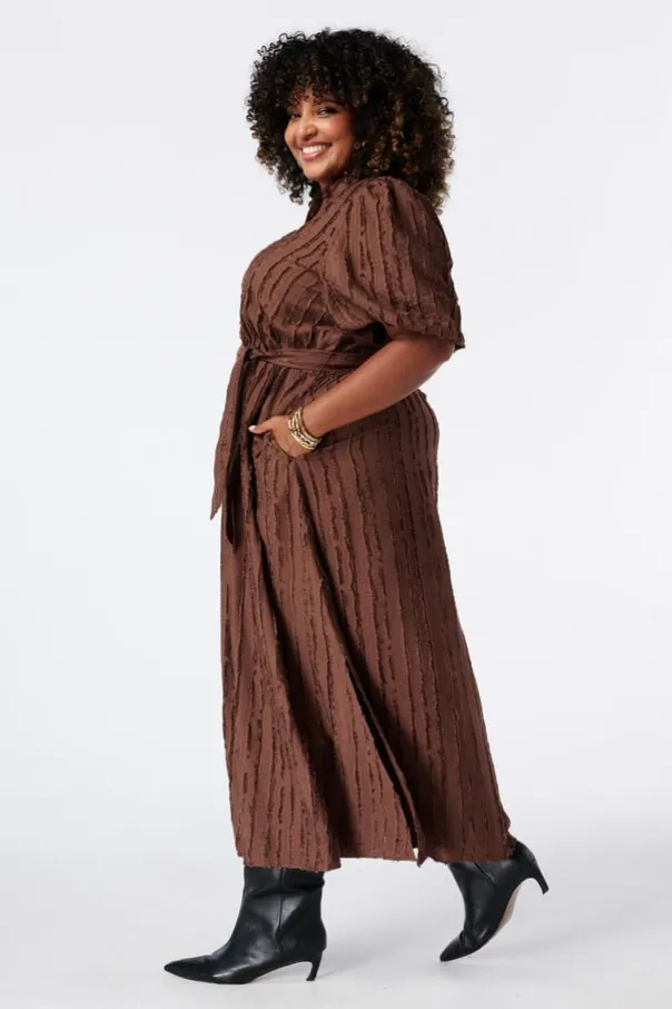 Robe midi à ceinture