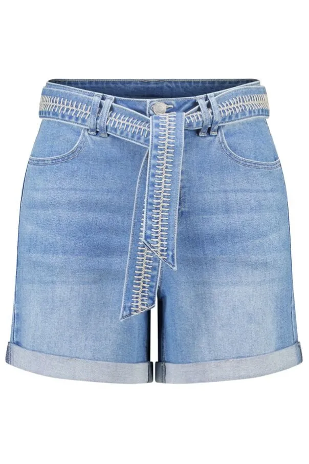 Short en denim avec ceinture