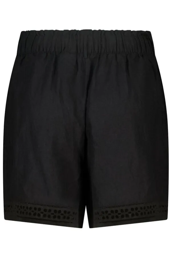 Short en lin avec taille élastique