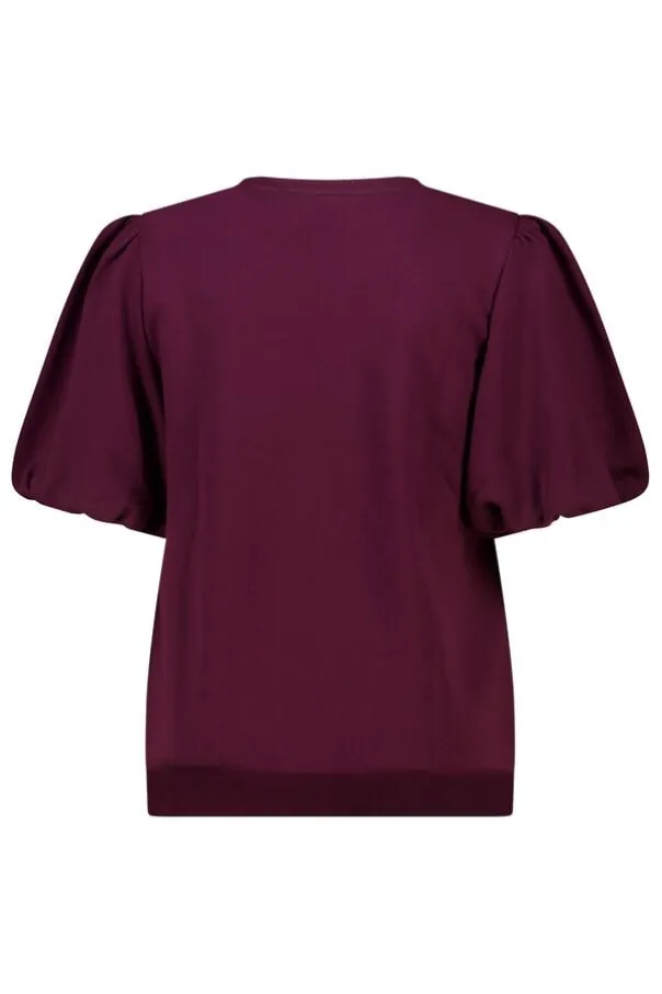 Sweat à manches bouffantes courtes