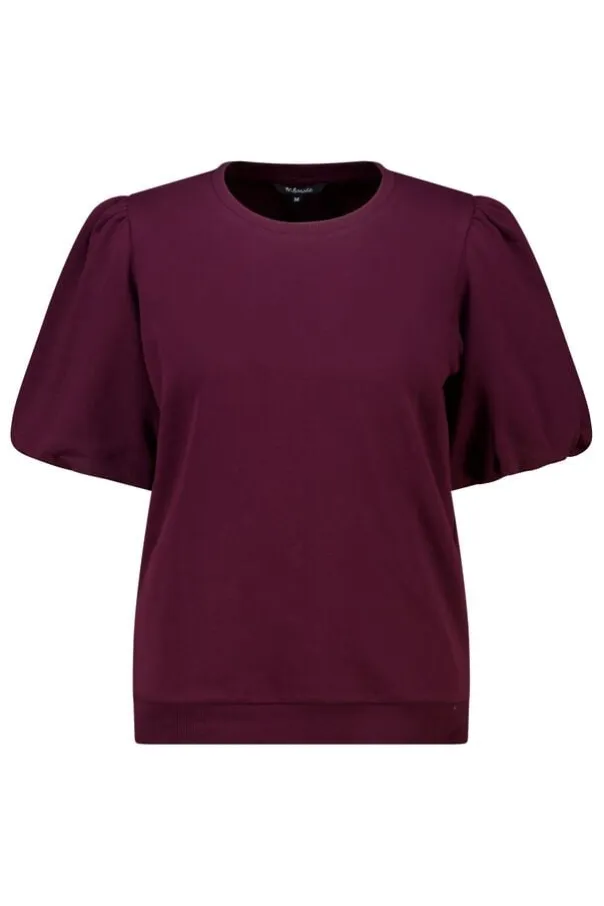 Sweat à manches bouffantes courtes