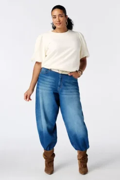 Sweat à manches bouffantes courtes