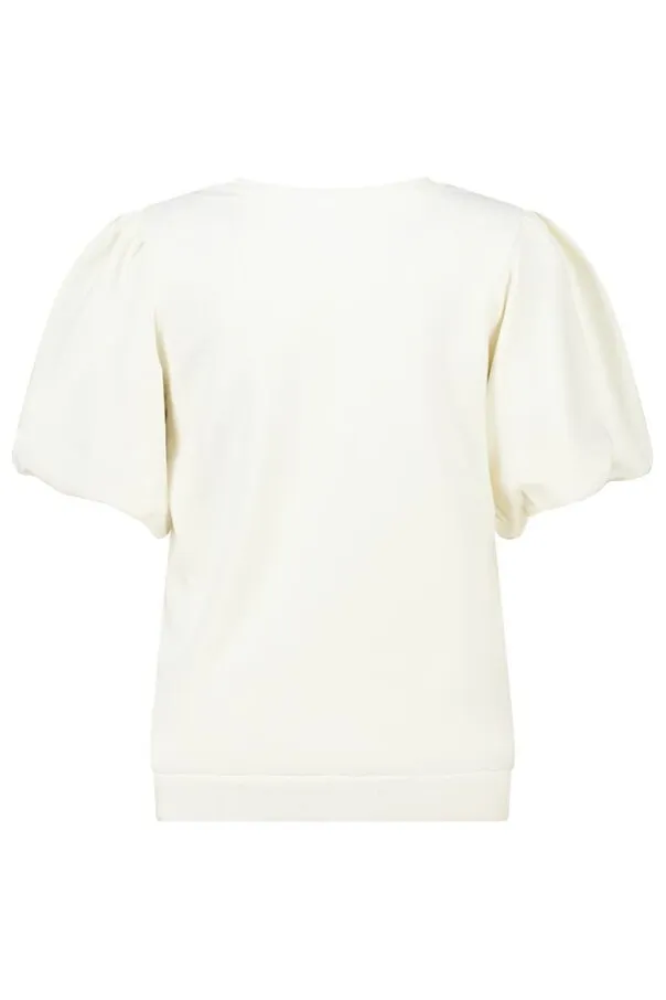 Sweat à manches bouffantes courtes