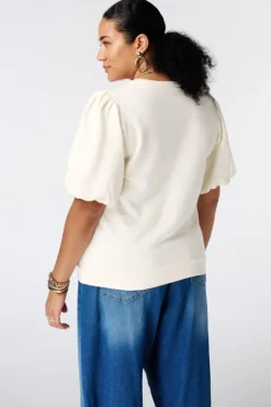 Sweat à manches bouffantes courtes