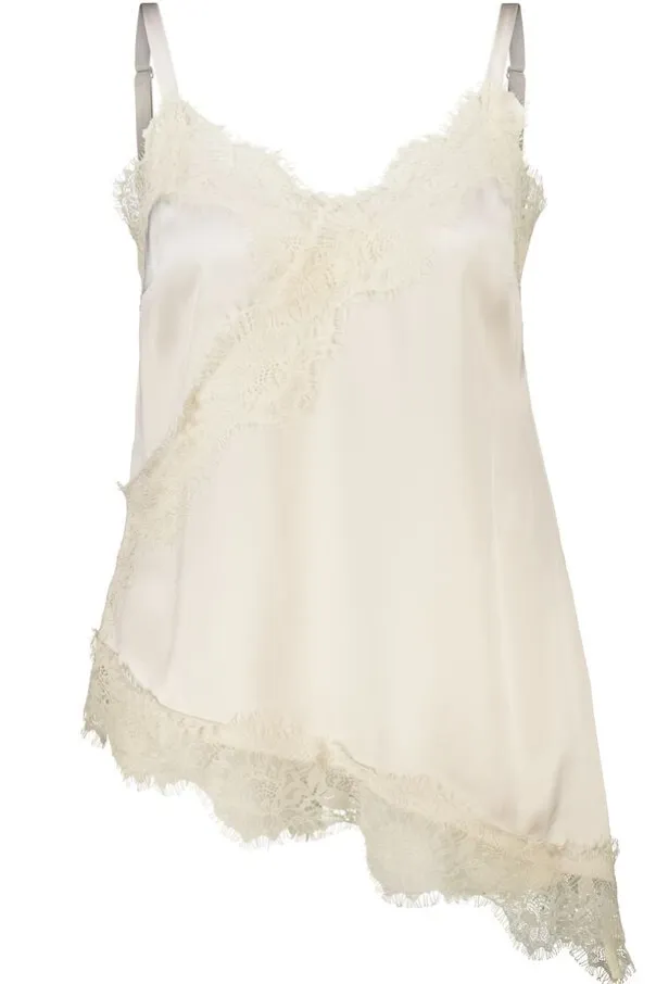 Top asymétrique avec dentelle