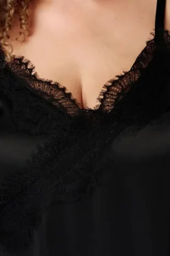 Top asymétrique avec dentelle